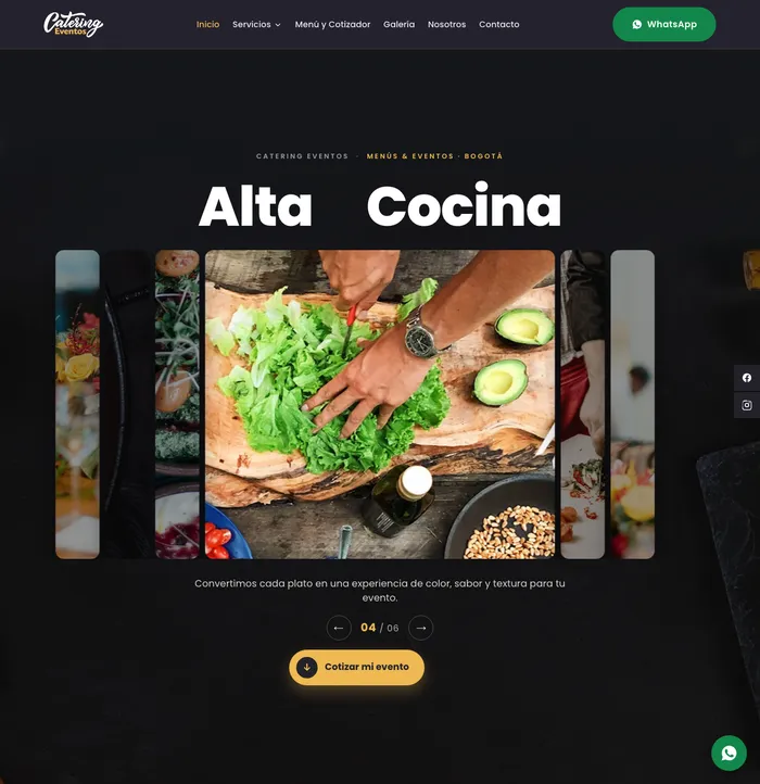 Sitio web de cateringeventos.com
