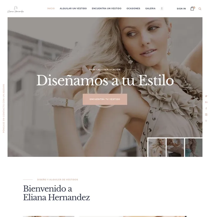 Sitio web de elianahernandez.com.co