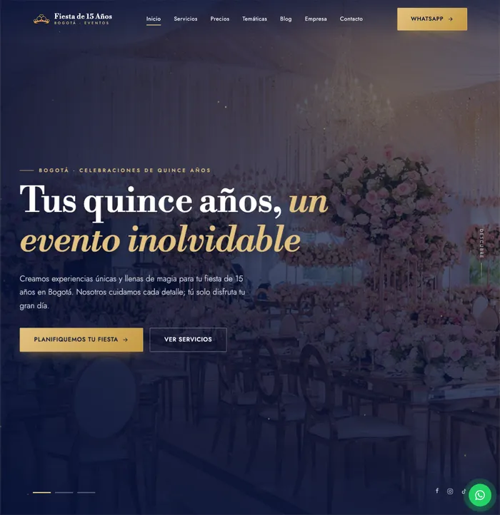 Sitio web de fiestasde15años.com