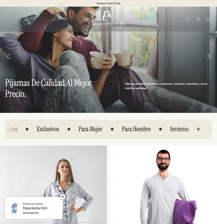 Sitio web de pijamasbogota.com
