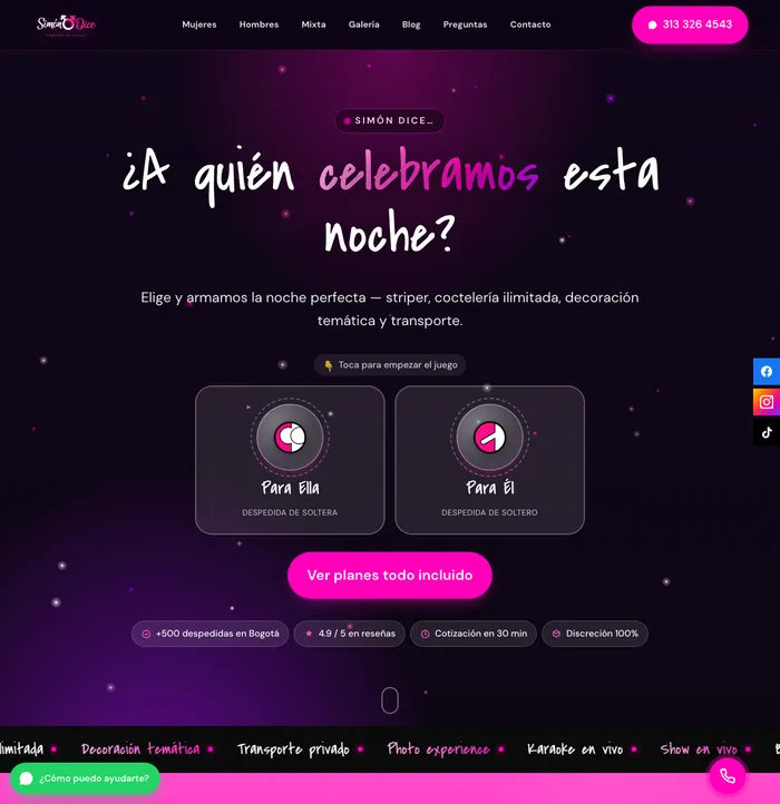 Sitio web de simondice.com.co