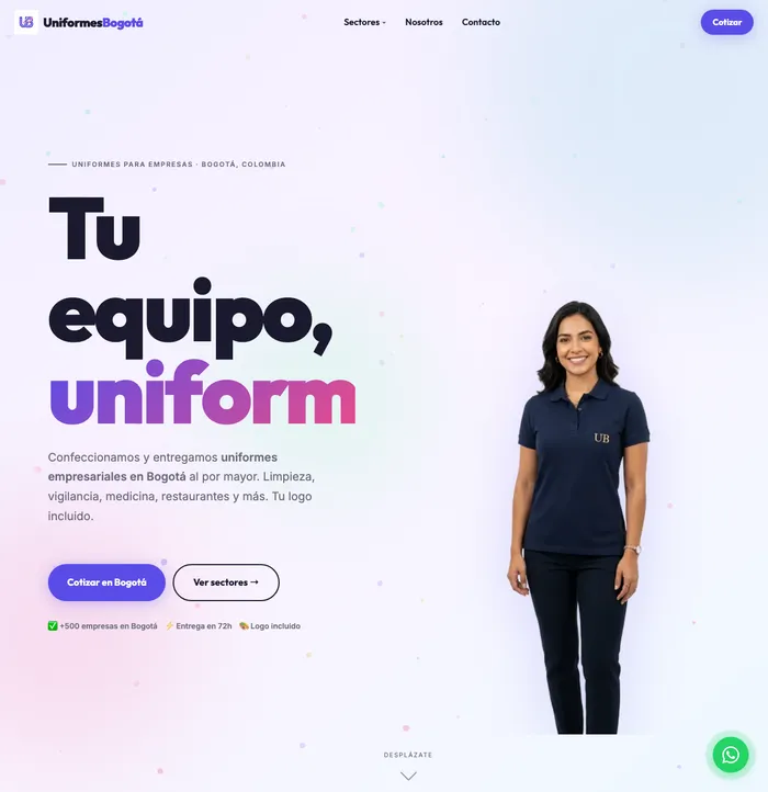 Sitio web de uniformesbogota.com